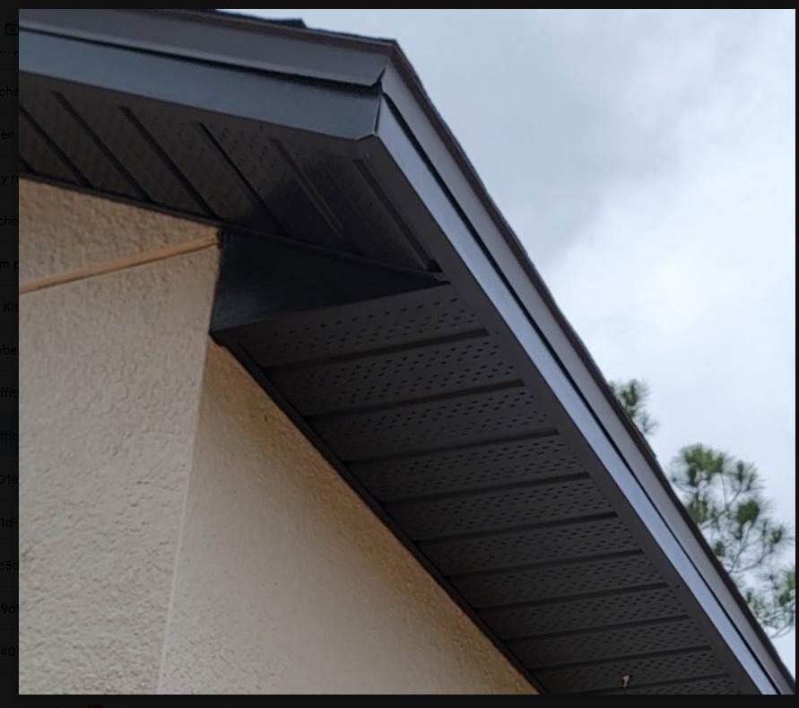 Custom ventilated soffit installation by Keegan Construction in Central Florida